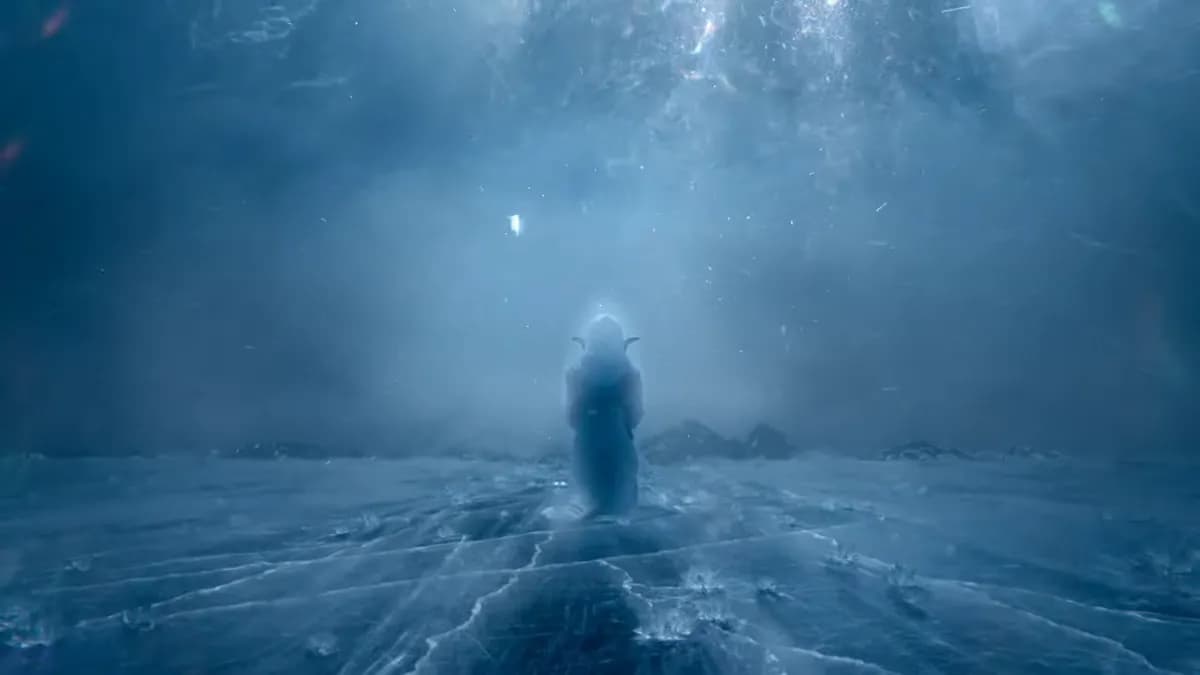 雪原の人影
