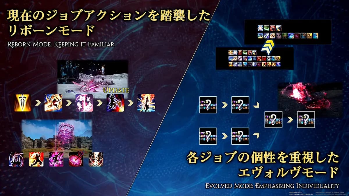 リボーンモードとエヴォルヴモード