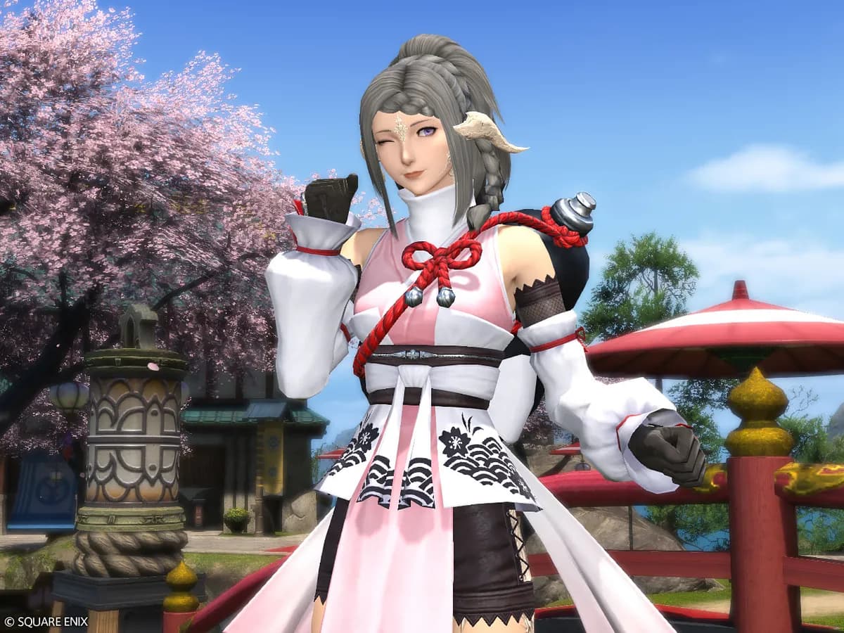 【FF14】新オシャレ装備「夜桜衣装セット」が販売開始。「花遁のヨザクラ」を模した和モダンな4点セットで2ヵ所染色に対応